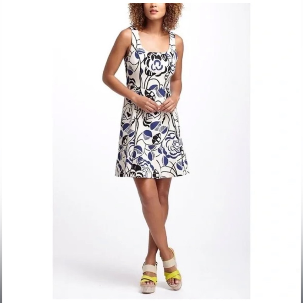 Anthropologie Vanessa Virginia Ink-set dress